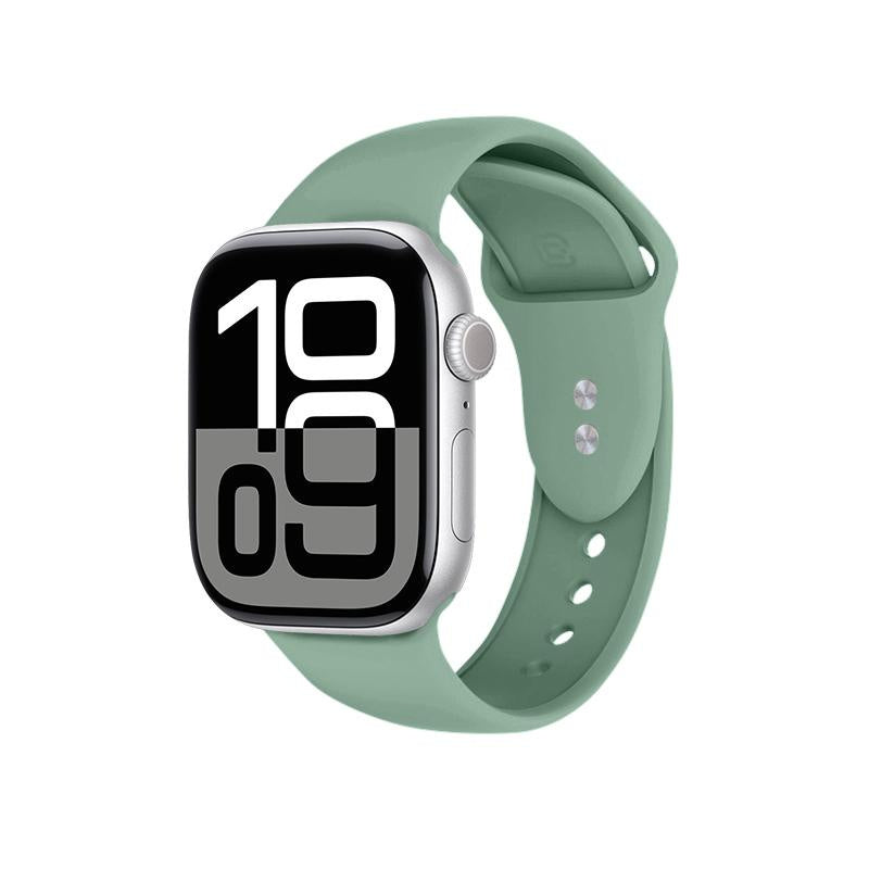 Crong Λουράκι Apple Watch 2/3/4/5/6/7/8/9/10/11 - SE (1/2/3) - 38/40/41/42mm Σιλικόνης - Liquid Strap - Sage