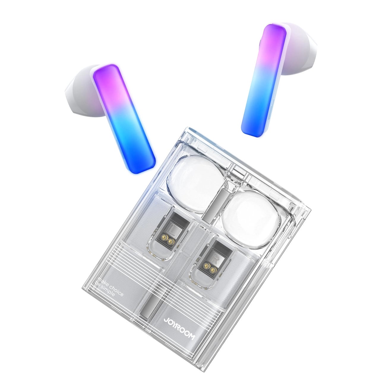Joyroom IceLens Series TWS Bluetooth 5.3 - Ασύρματα ακουστικά για Κλήσεις / Μουσική - White - JR-TC1