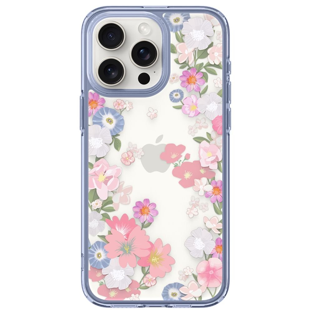 Spigen iPhone 15 Pro Ultra Hybrid Σκληρή Θήκη με Πλαίσιο Σιλικόνης - Blossom