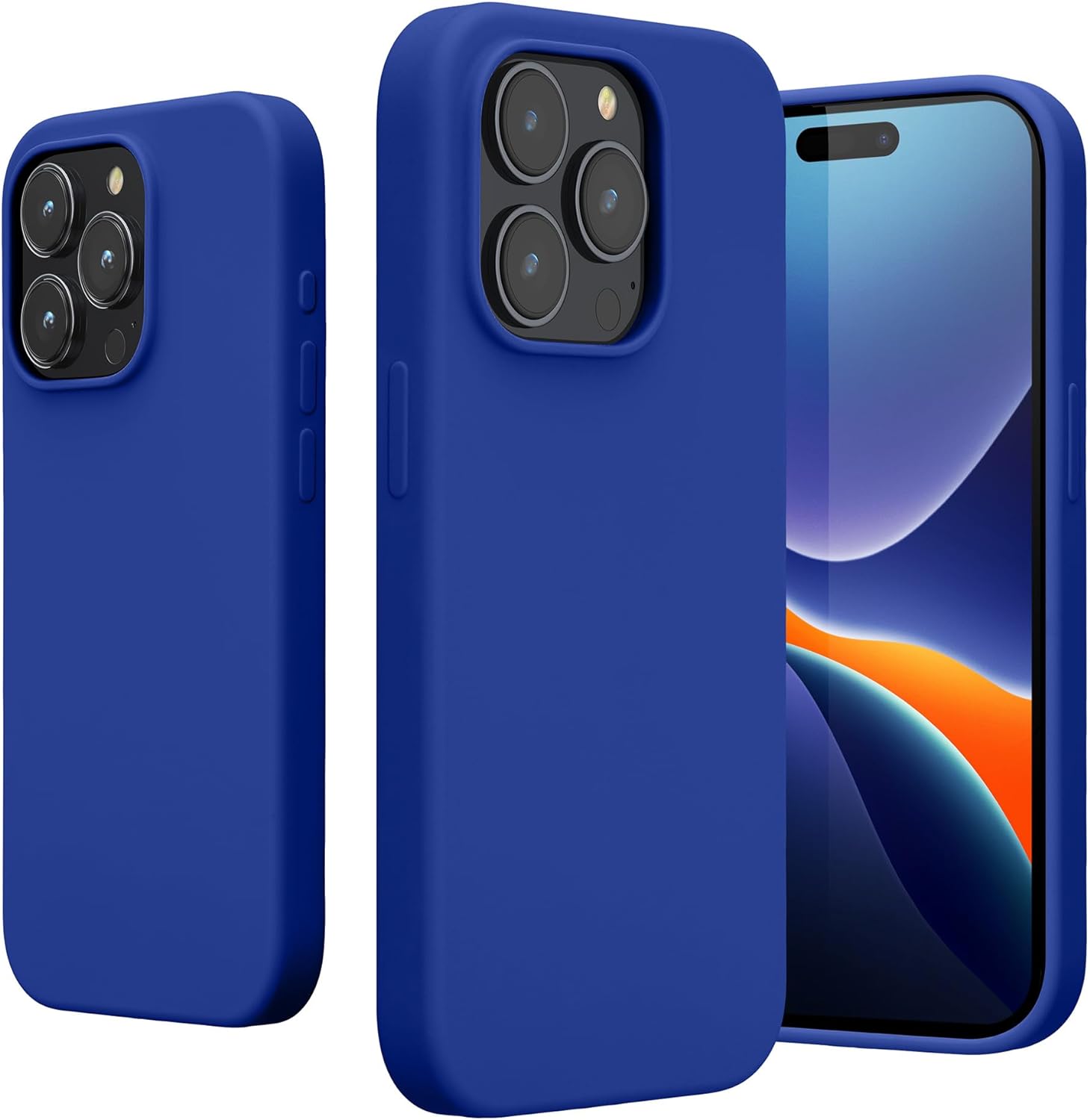KW iPhone 15 Pro Max Θήκη Σιλικόνης Rubberized TPU - Baltic Blue - 61956.134