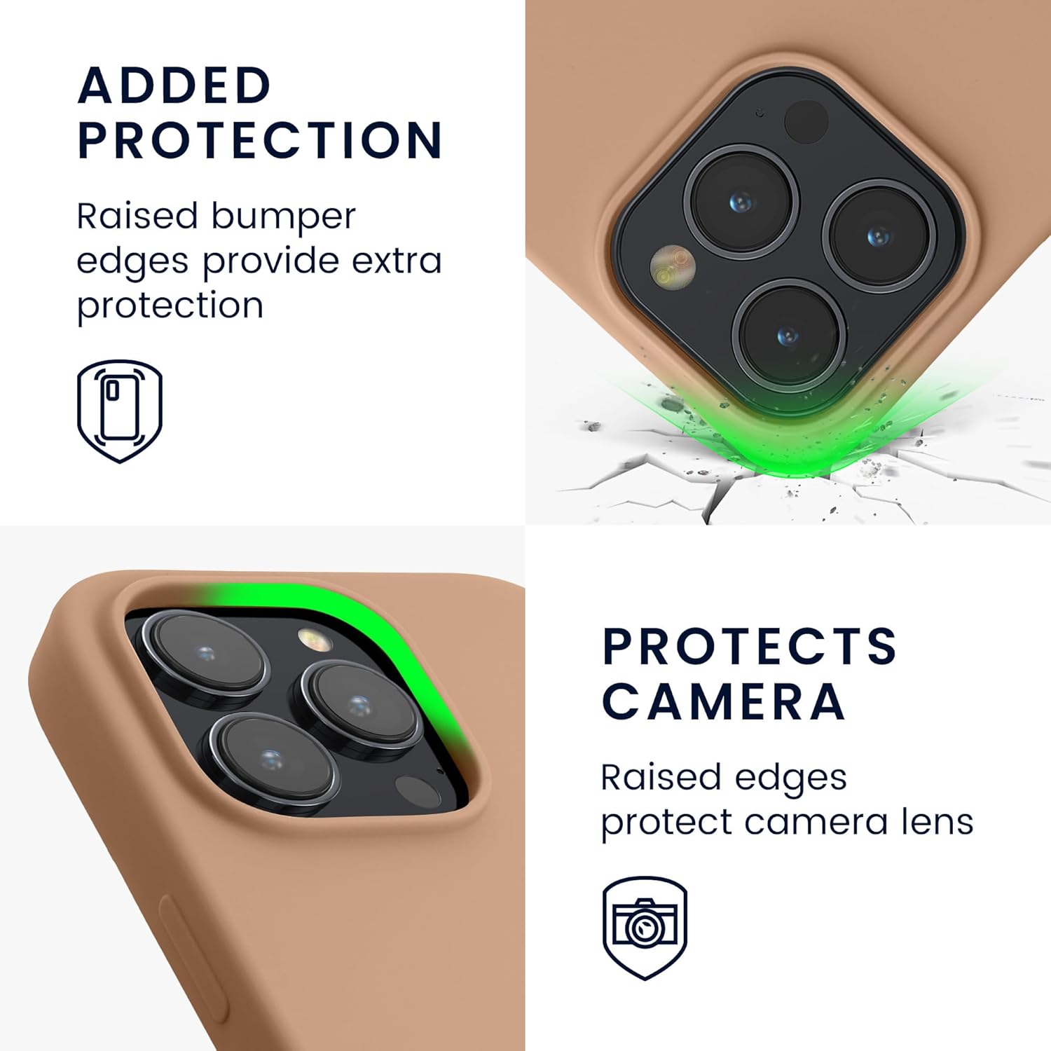 KW iPhone 15 Pro Max Θήκη Σιλικόνης Rubberized TPU - Cappuccino