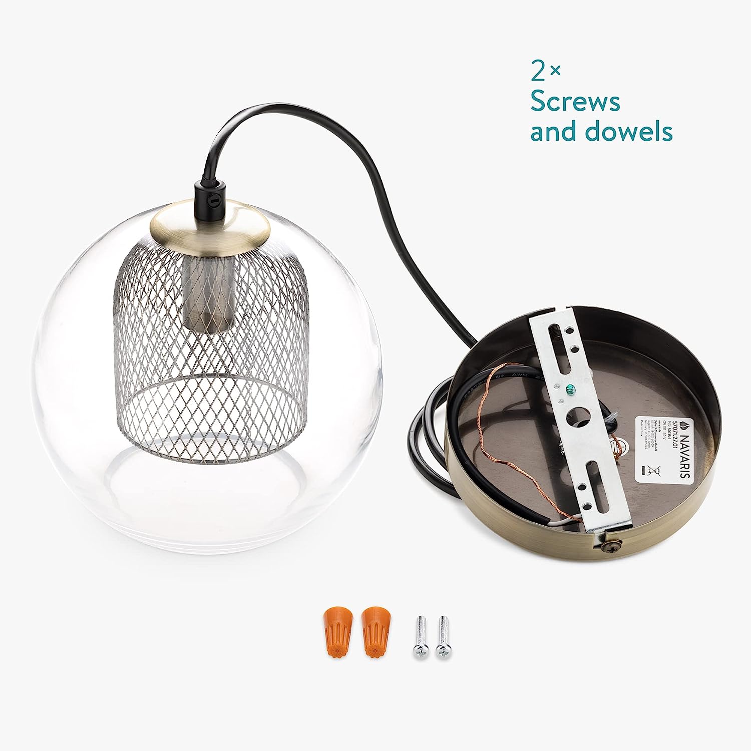 Navaris Mini Globe Κρεμαστό Φωτιστικό Οροφής - Metallic Copper - 57071.27.01