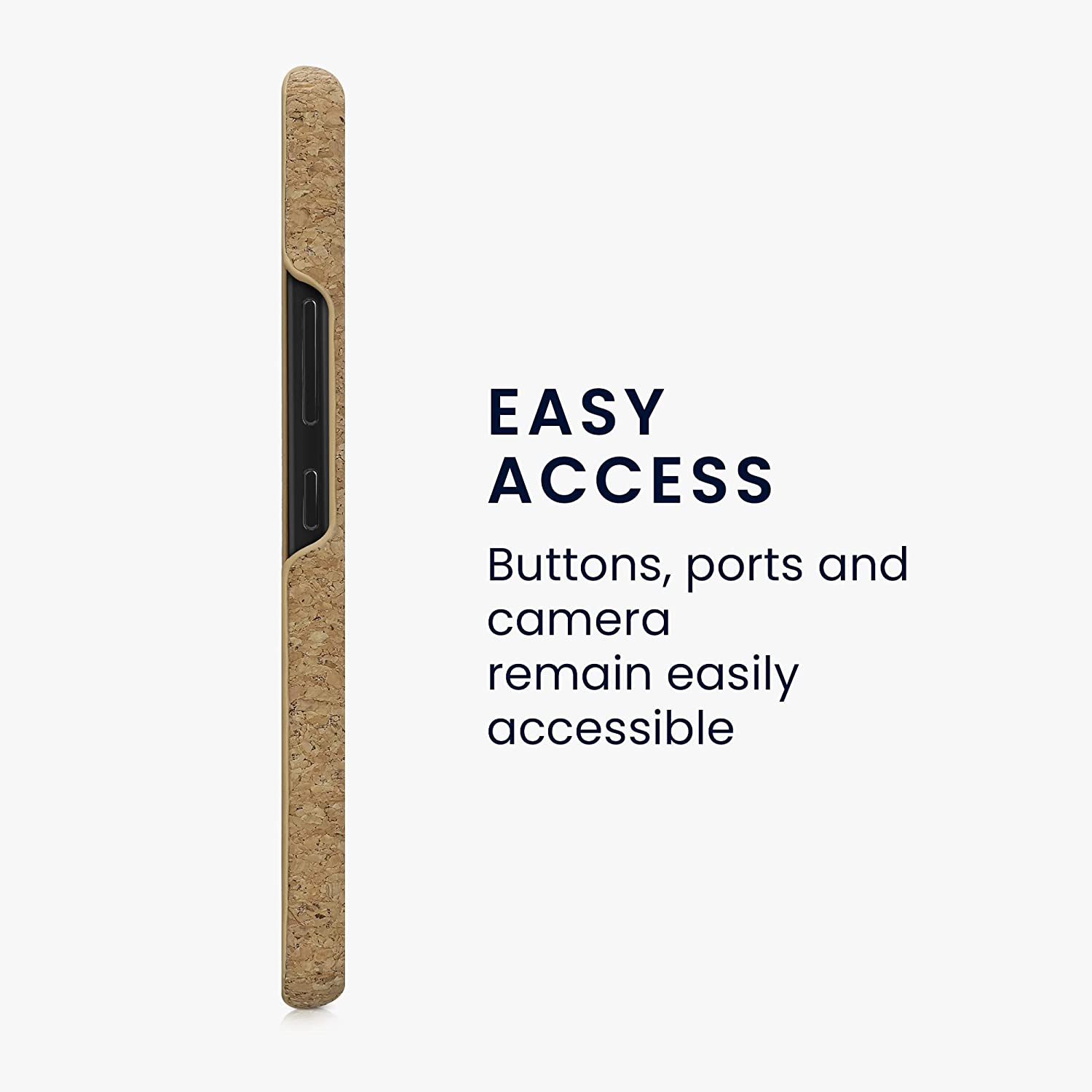 KW Samsung Galaxy A53 5G Σκληρή Θήκη από Φελλό - Light Brown - 58906.24