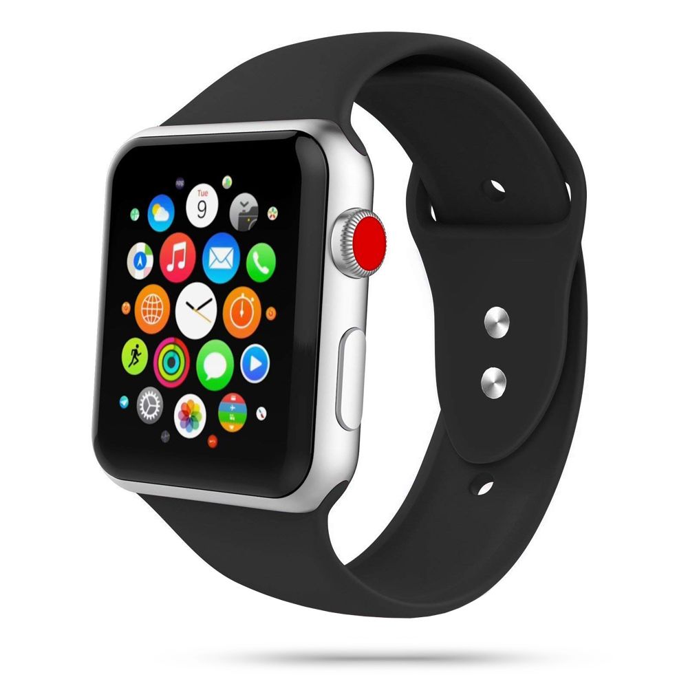 Tech-Protect Λουράκι Apple Watch 2 / 3 / 4 / 5 / 6 / 7 / 8 / 9 / SE - 38 / 40 / 41 mm IconBand Λαστιχένιο - Black