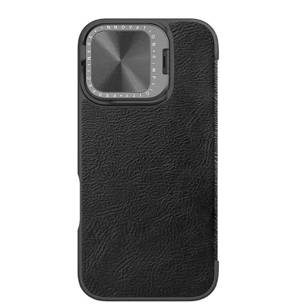 Nillkin iPhone 16 Qin Prop Leather Θήκη Βιβλίο με Κάλυμμα για την Κάμερα - Black