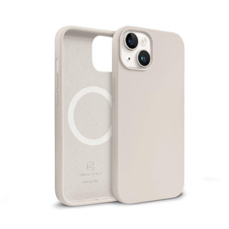 Crong iPhone 14 Plus Color Cover Magnetic - Θήκη Σιλικόνης με MagSafe - Stone