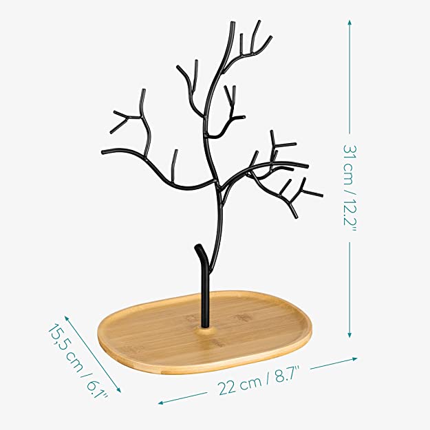 Navaris Stand Κοσμημάτων από Μέταλλο και Ξύλο - Design Tree - Black - 45615.01.3