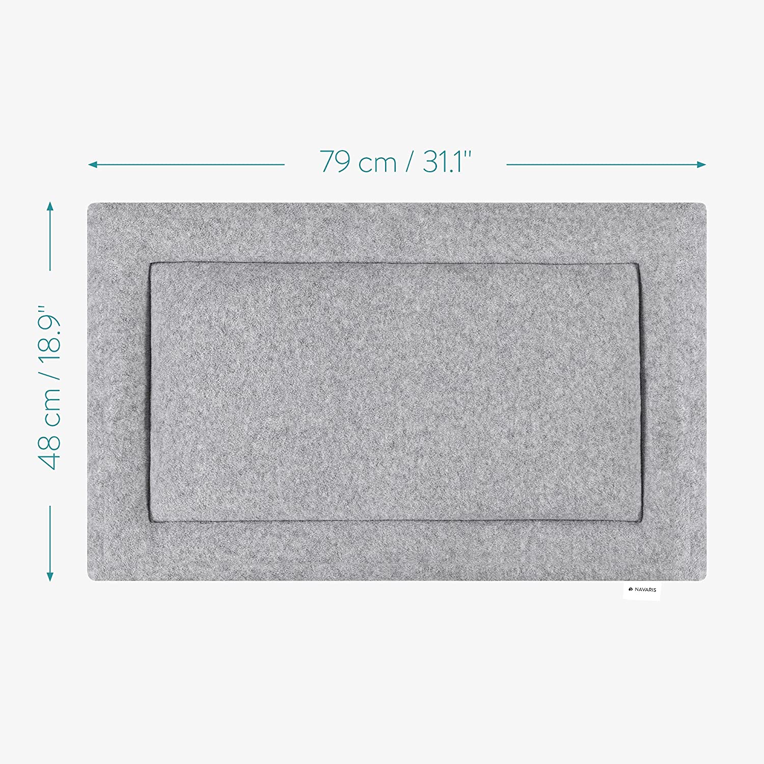 Navaris Μαξιλάρι / Κουβέρτα για Σκύλους 79 x 48 cm - Grey - 54008.22.3