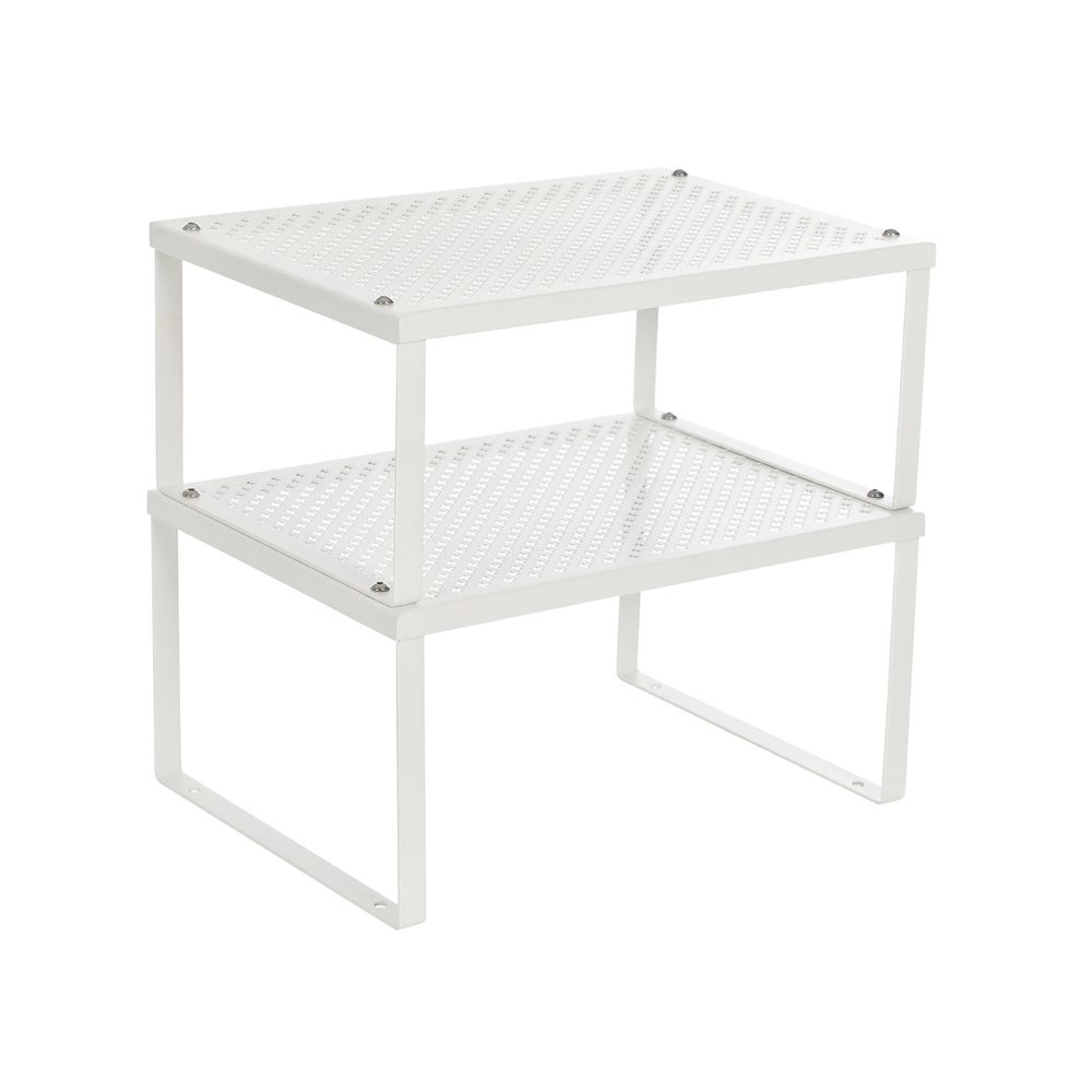 Songmics Σετ με 2 Μεταλλικά Ράφια για τον Πάγκο - White - KCS01WT