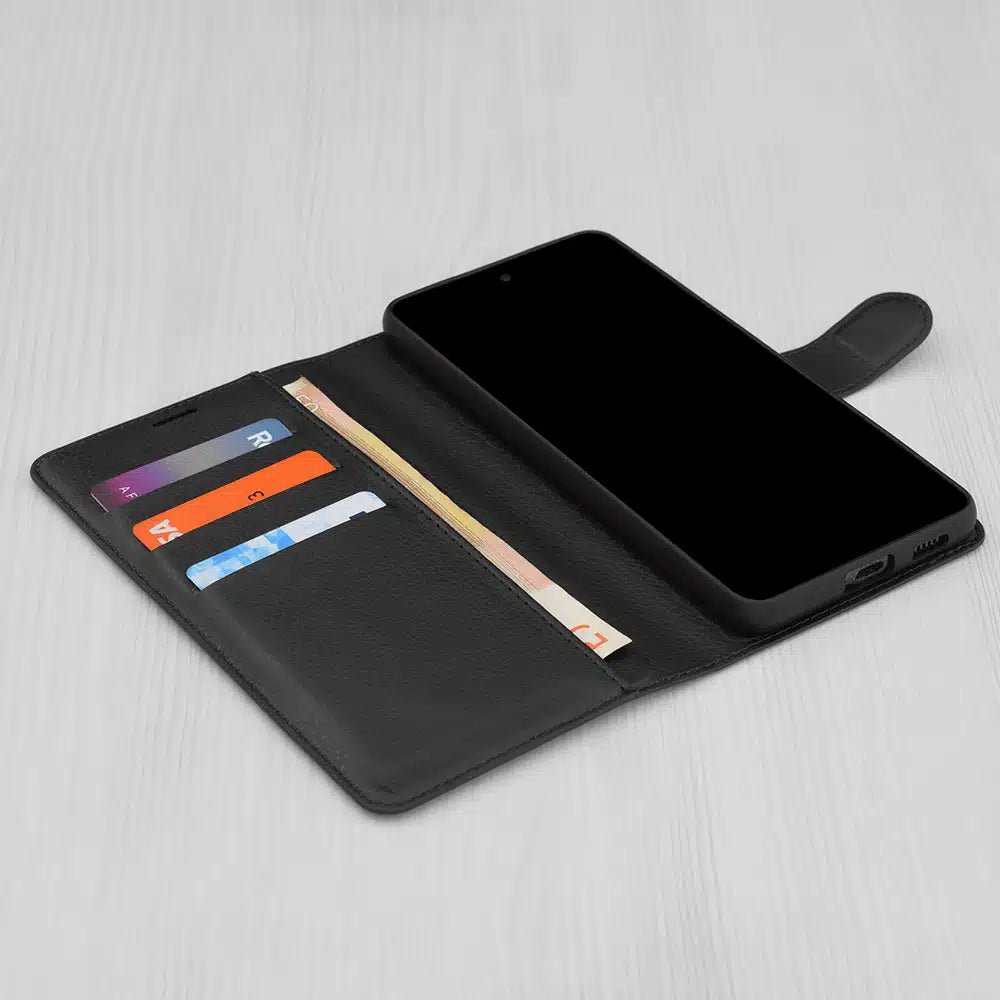 Techsuit Samsung Galaxy A25 5G - Leather Folio - Θήκη Πορτοφόλι από Δερματίνη με Stand - Black