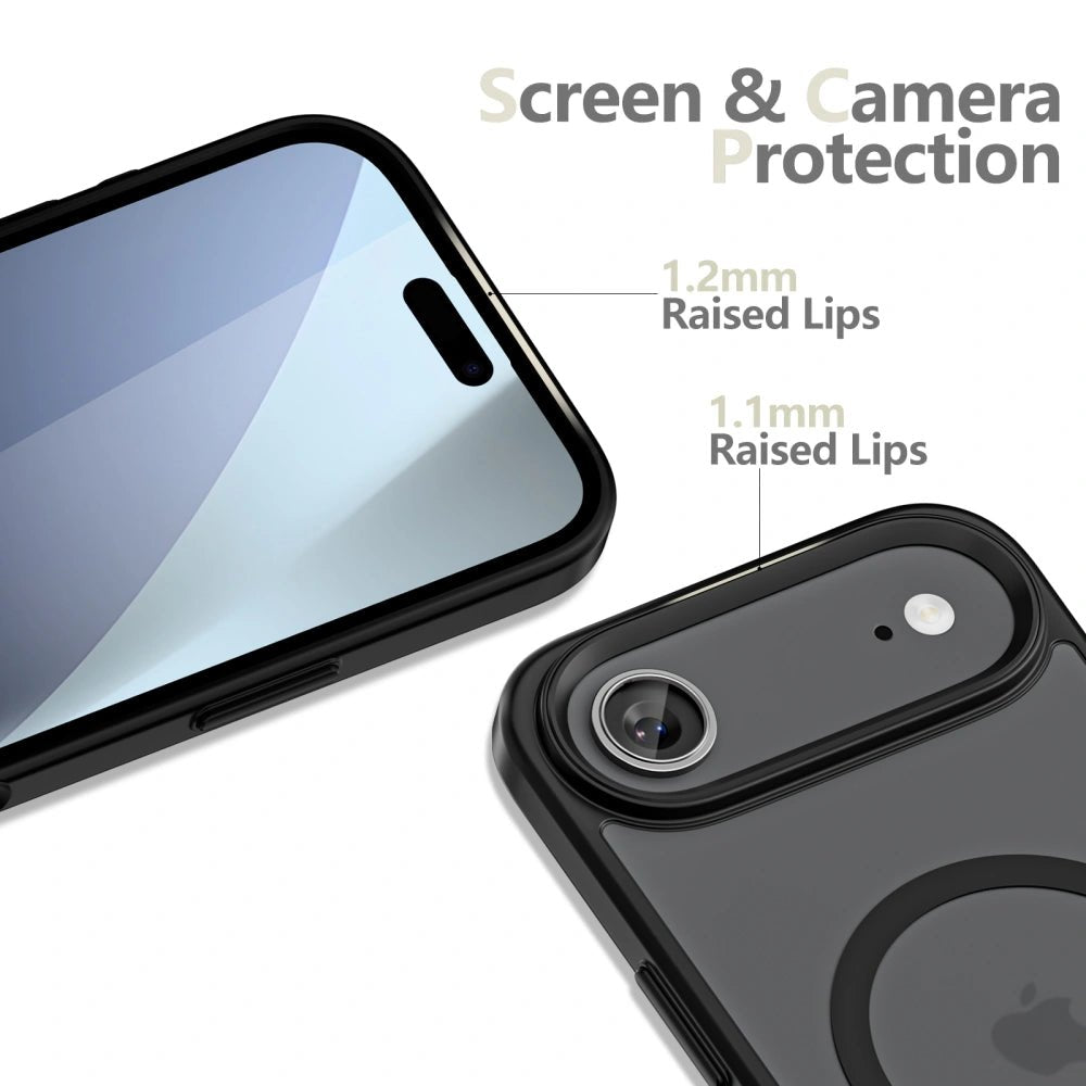 Tech - Protect iPhone Air MagMat - Σκληρή Θήκη με Πλαίσιο Σιλικόνης και MagSafe - Matte Black / Ημιδιάφανη