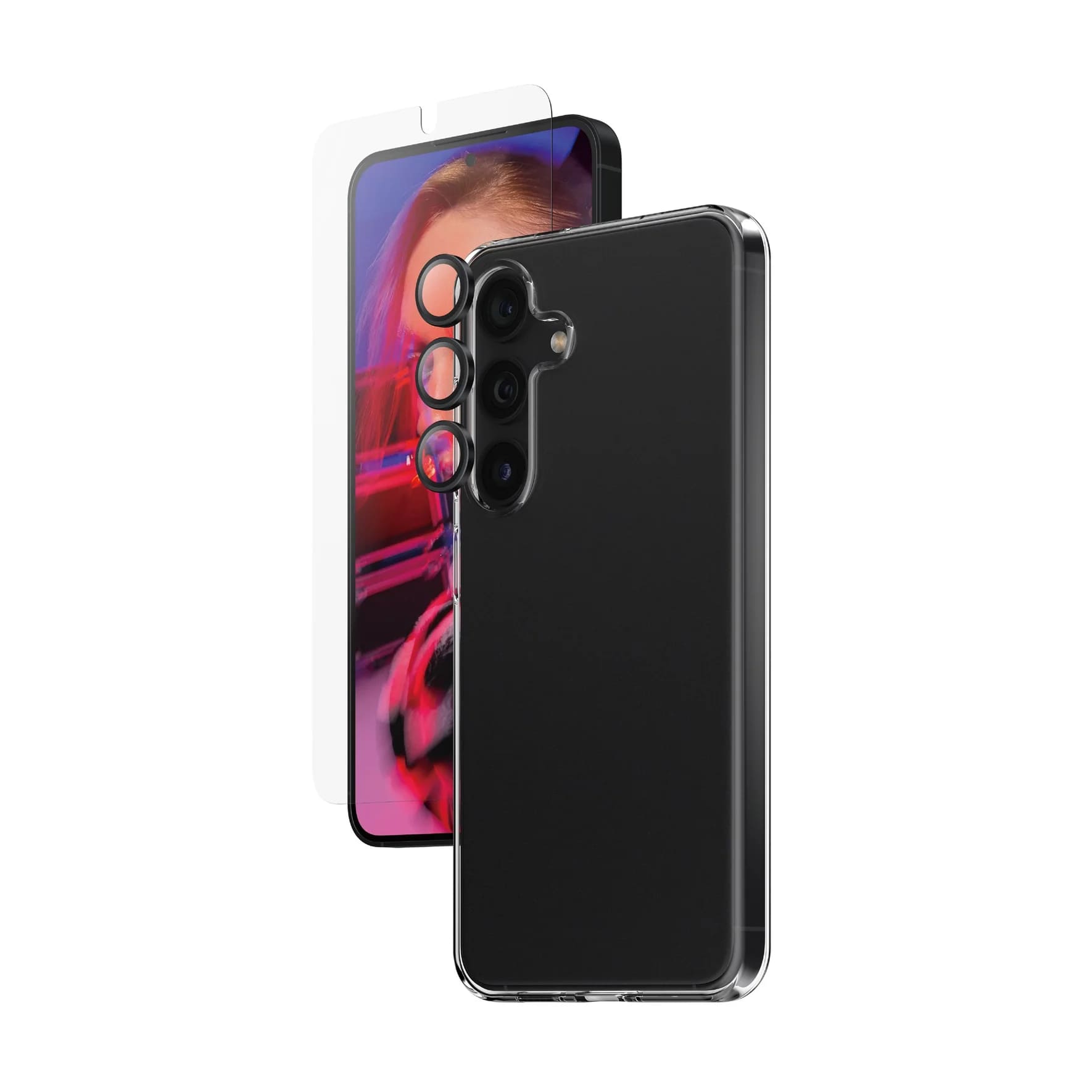 Safe by PanzerGlass Samsung Galaxy S24 - 3-in-1 Bundle Set - Σετ με 1 Αντιχαρακτικό Γυαλί Οθόνης, 1 Αντιχαρακτικό Γυαλί για την Κάμερα και 1 Θήκη Σιλικόνης - Clear