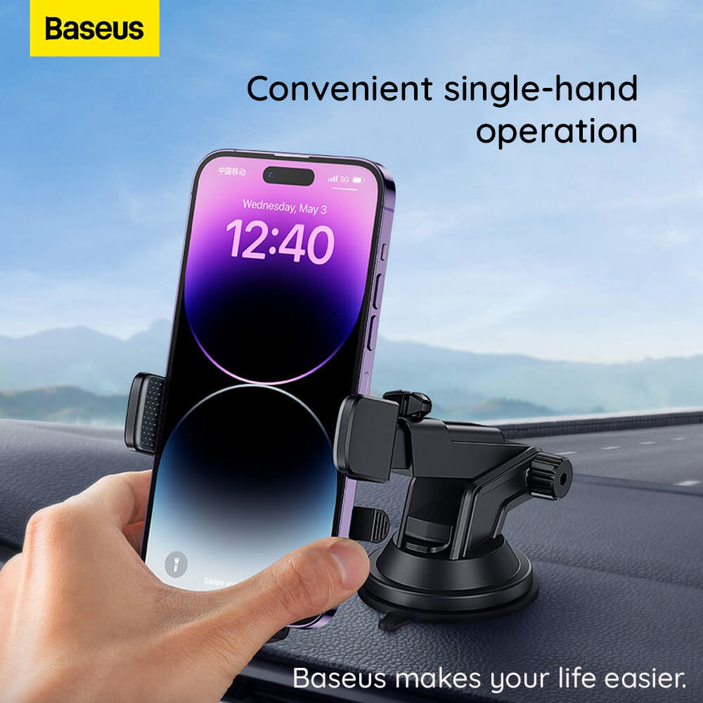 Baseus UltraControl Pro Series Βάση Αυτοκινήτου για Ταμπλό και Αεραγωγό - Black