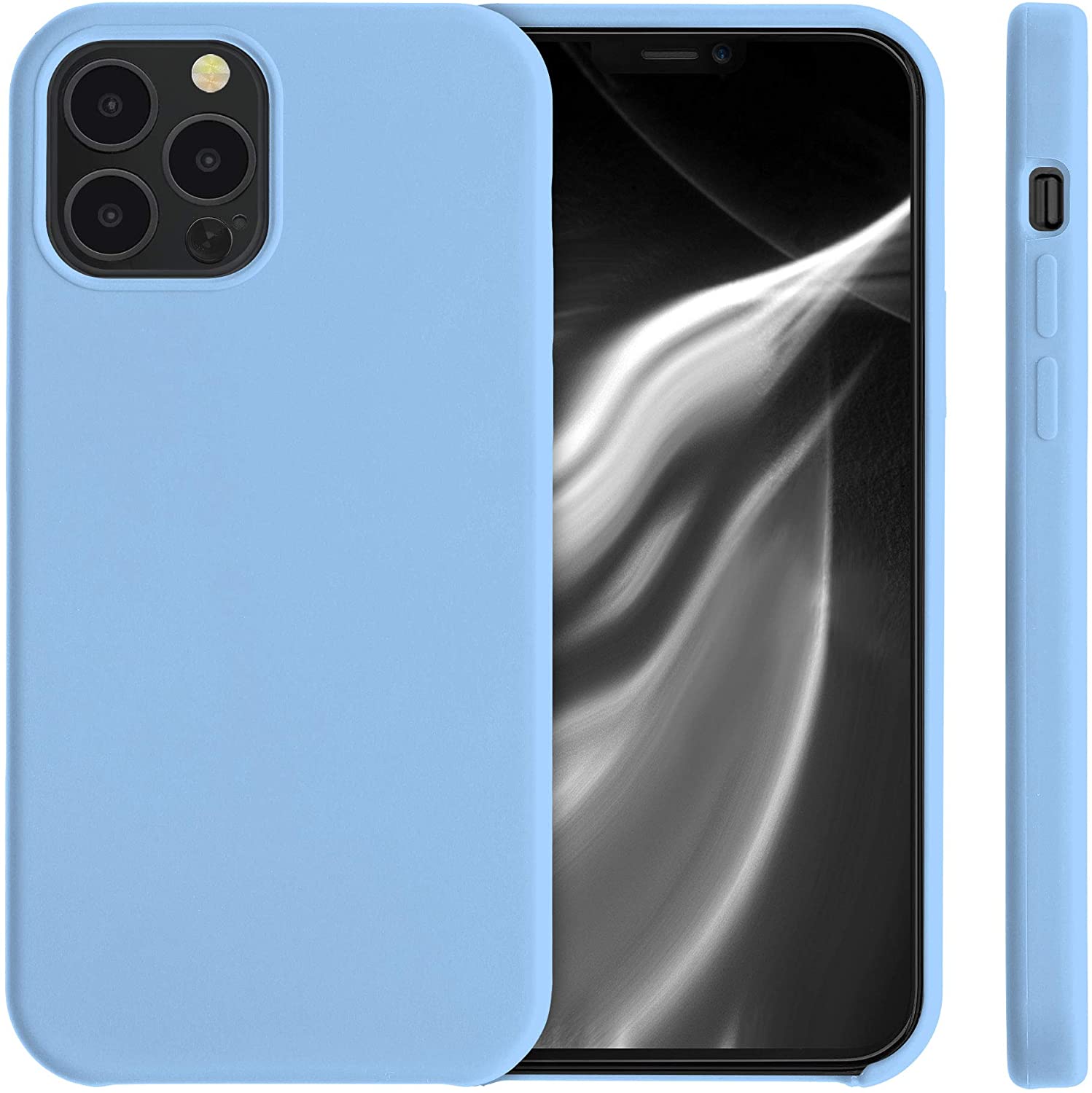 KW iPhone 12 / iPhone 12 Pro Θήκη Σιλικόνης Rubber TPU - Dove Blue - 52641.161