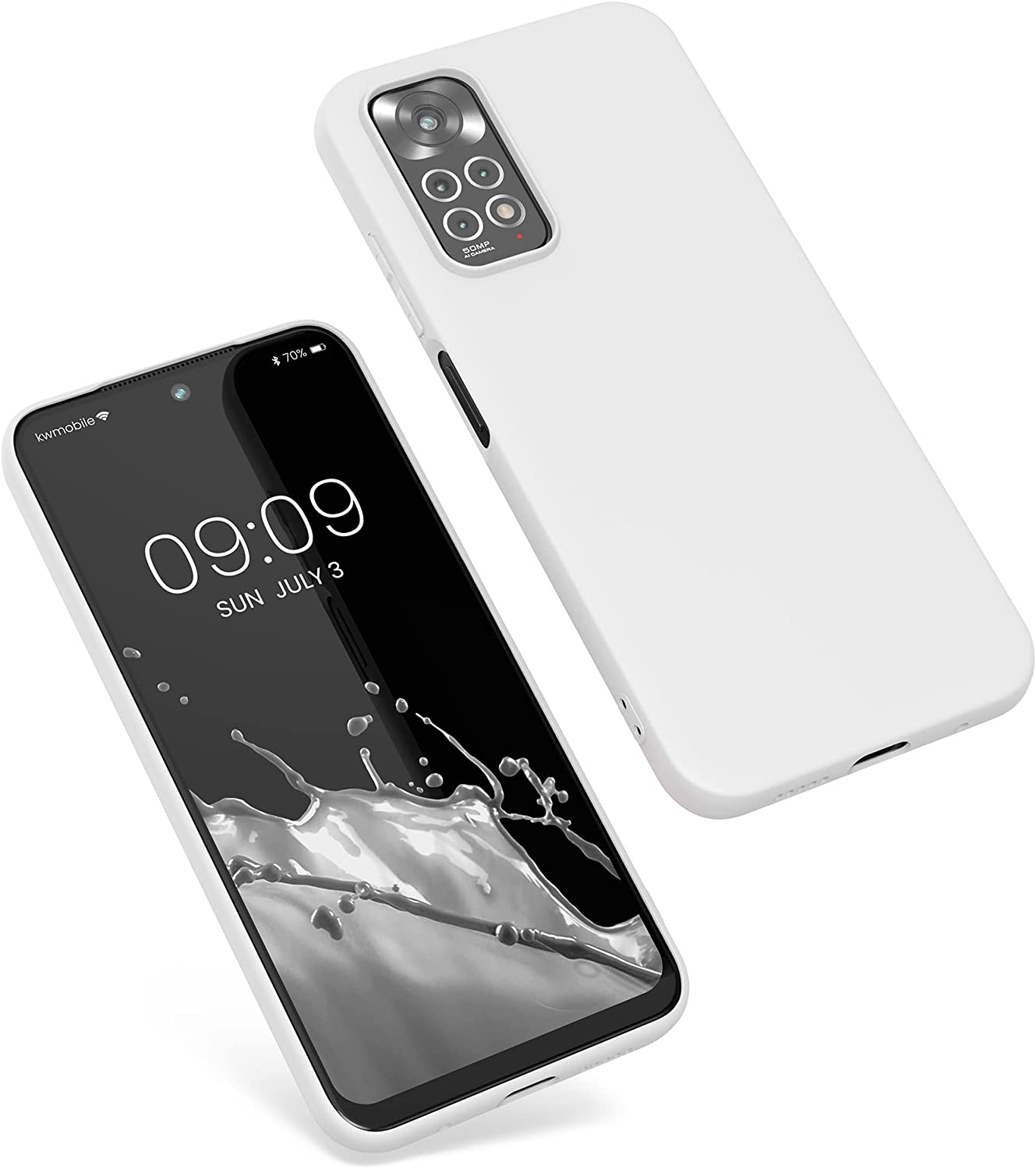 KW Xiaomi Redmi Note 11 / Redmi Note 11S Θήκη Σιλικόνης TPU - Matte White - 57368.48