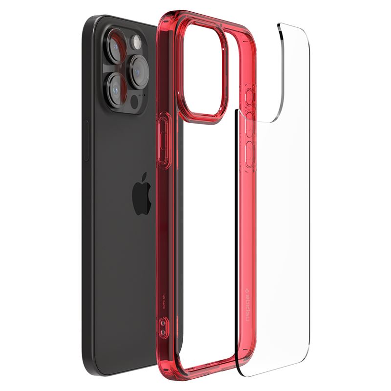 Spigen iPhone 15 Pro Max Ultra Hybrid Σκληρή Θήκη με Πλαίσιο Σιλικόνης - Deep Red