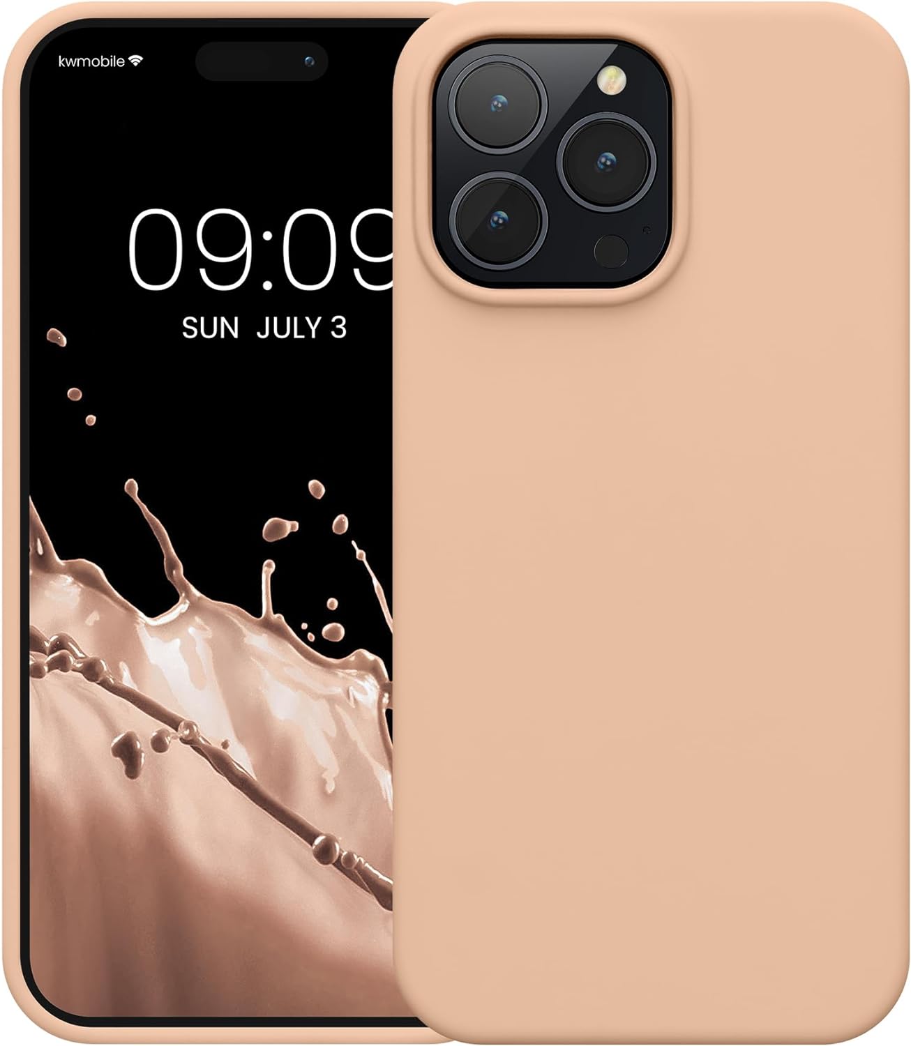 KW iPhone 14 Pro Max Θήκη Σιλικόνης Rubberized TPU - Pastel Peach