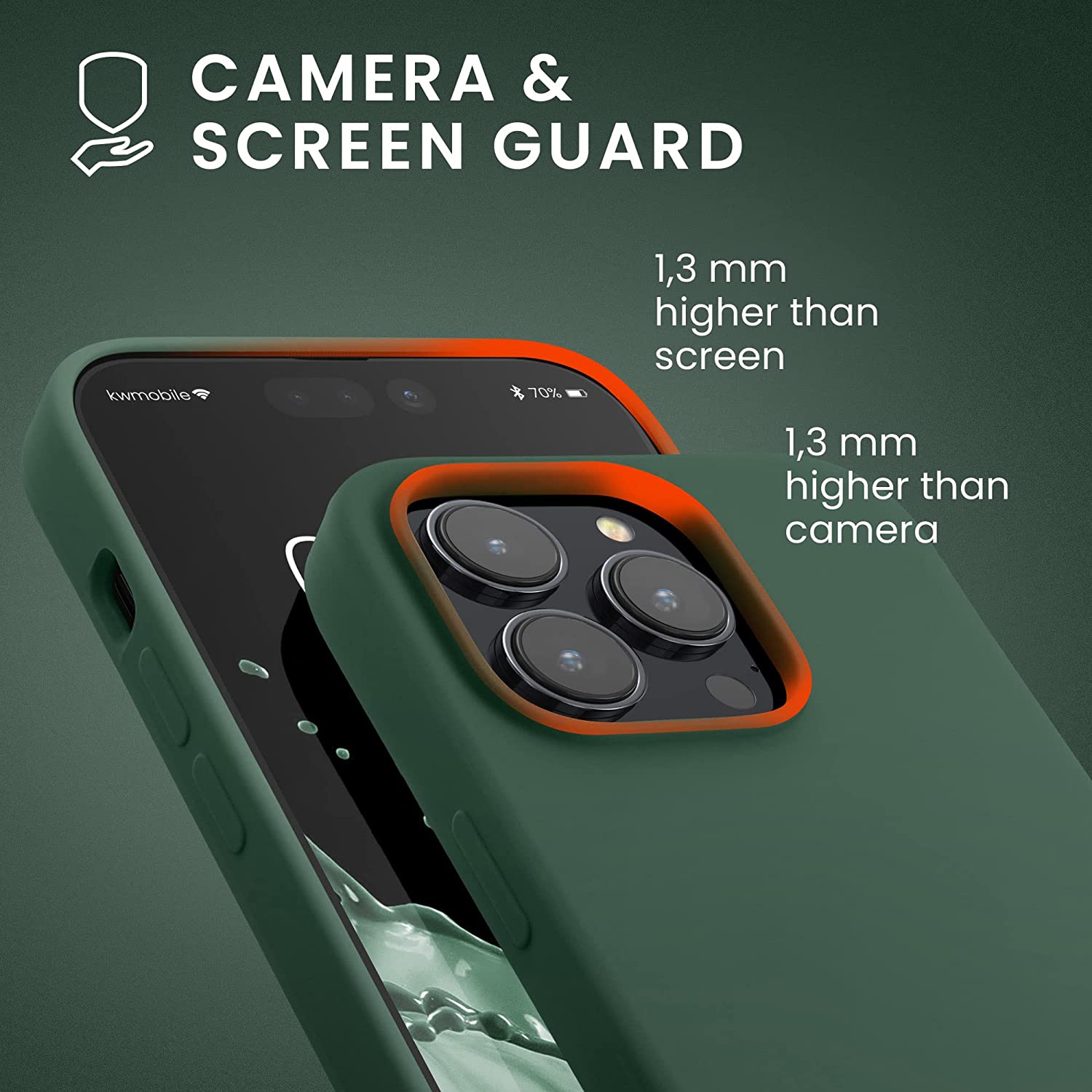 KW iPhone 14 Pro Θήκη Σιλικόνης TPU - Forest Green - 59073.166