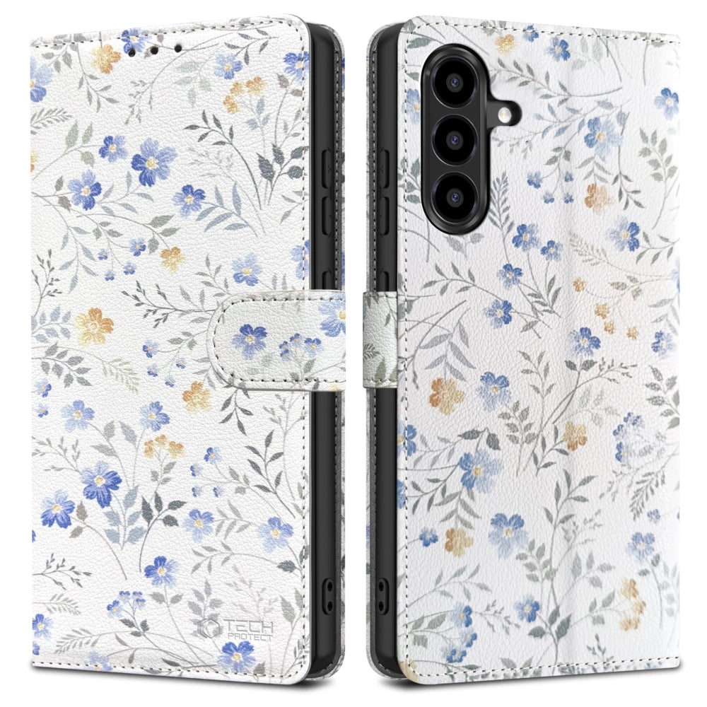 Tech-Protect Samsung Galaxy A56 5G Θήκη Πορτοφόλι Stand από Δερματίνη - Spring Flowers