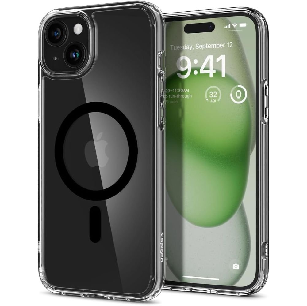 Spigen iPhone 15 Ultra Hybrid Mag Σκληρή Θήκη με Πλαίσιο Σιλικόνης Και MagSafe - Black