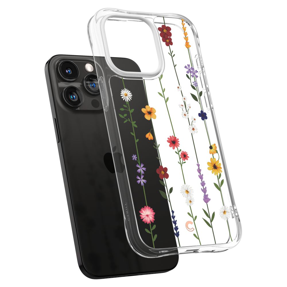 Spigen Cyrill iPhone 15 Pro Cecile Σκληρή Θήκη με Πλαίσιο Σιλικόνης - Flower Garden