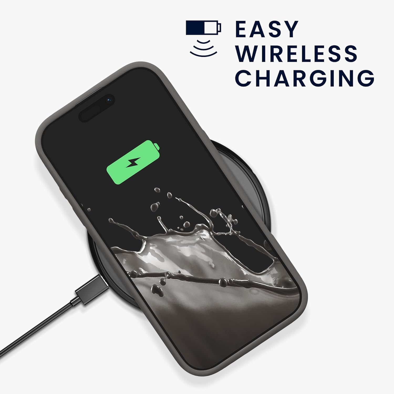 KW iPhone 16 Pro Max Θήκη Σιλικόνης Rubberized TPU - Stone Dust