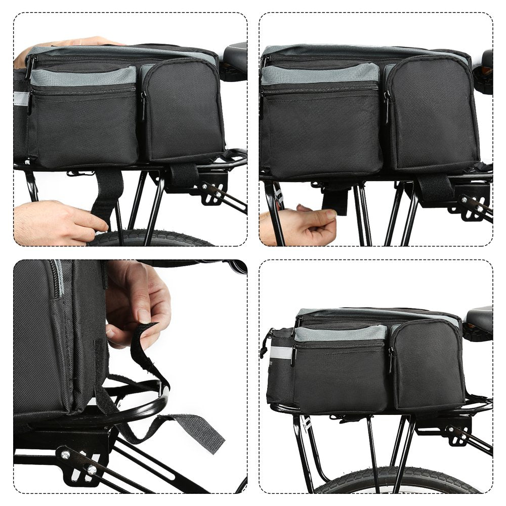 Wozinsky Bicycle Bike Pannier Bag - Τσάντα Αποθήκευσης για Σχάρα Ποδηλάτου με Λουράκι Ώμου 6L - Black - WBB3BK