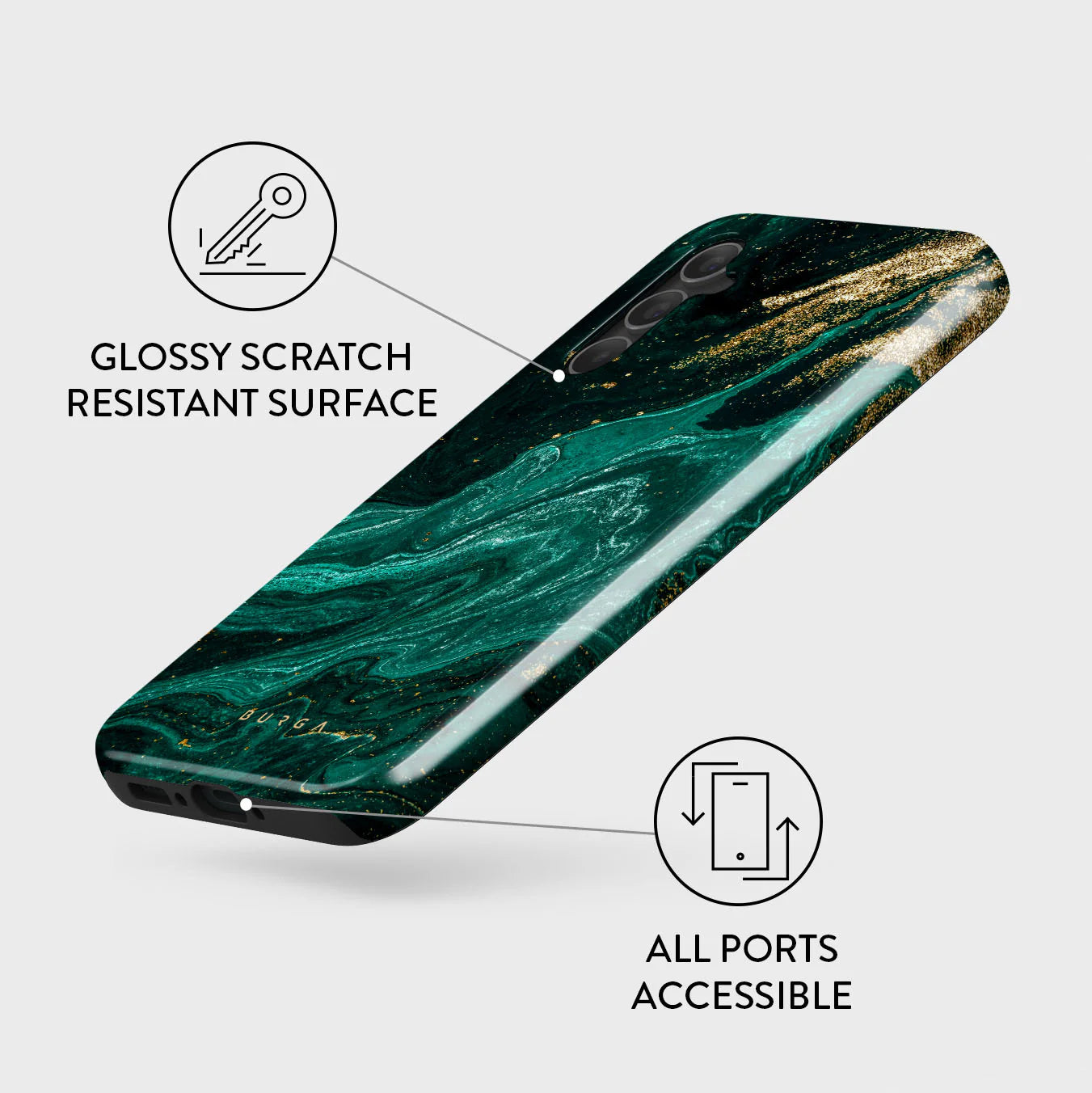 Burga Samsung Galaxy A35 5G Fashion Tough Σκληρή Θήκη - Emerald Pool