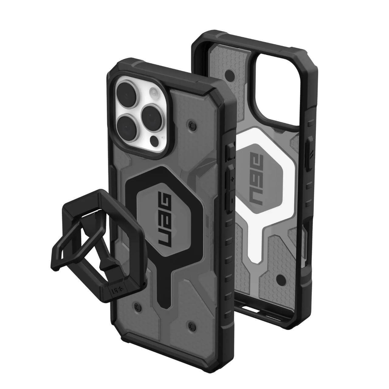 UAG iPhone 16 Pro Max Pathfinder Clear MagSafe Σκληρή Θήκη με MagSafe - Ash / Black Stand