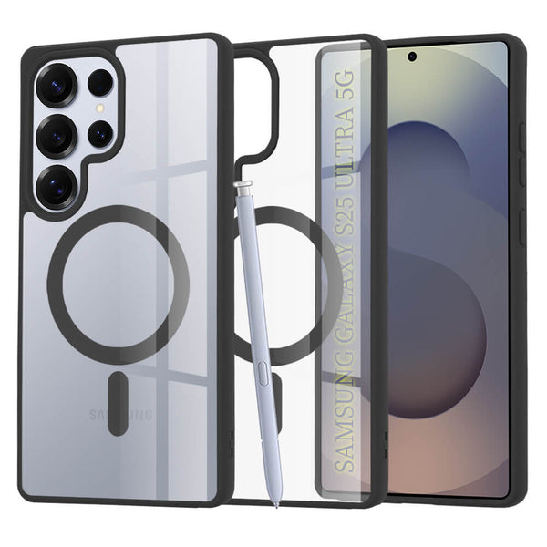 Techsuit Samsung Galaxy S25 Ultra - MagSafe Pro - Σκληρή Θήκη με Πλαίσιο Σιλικόνης - Black