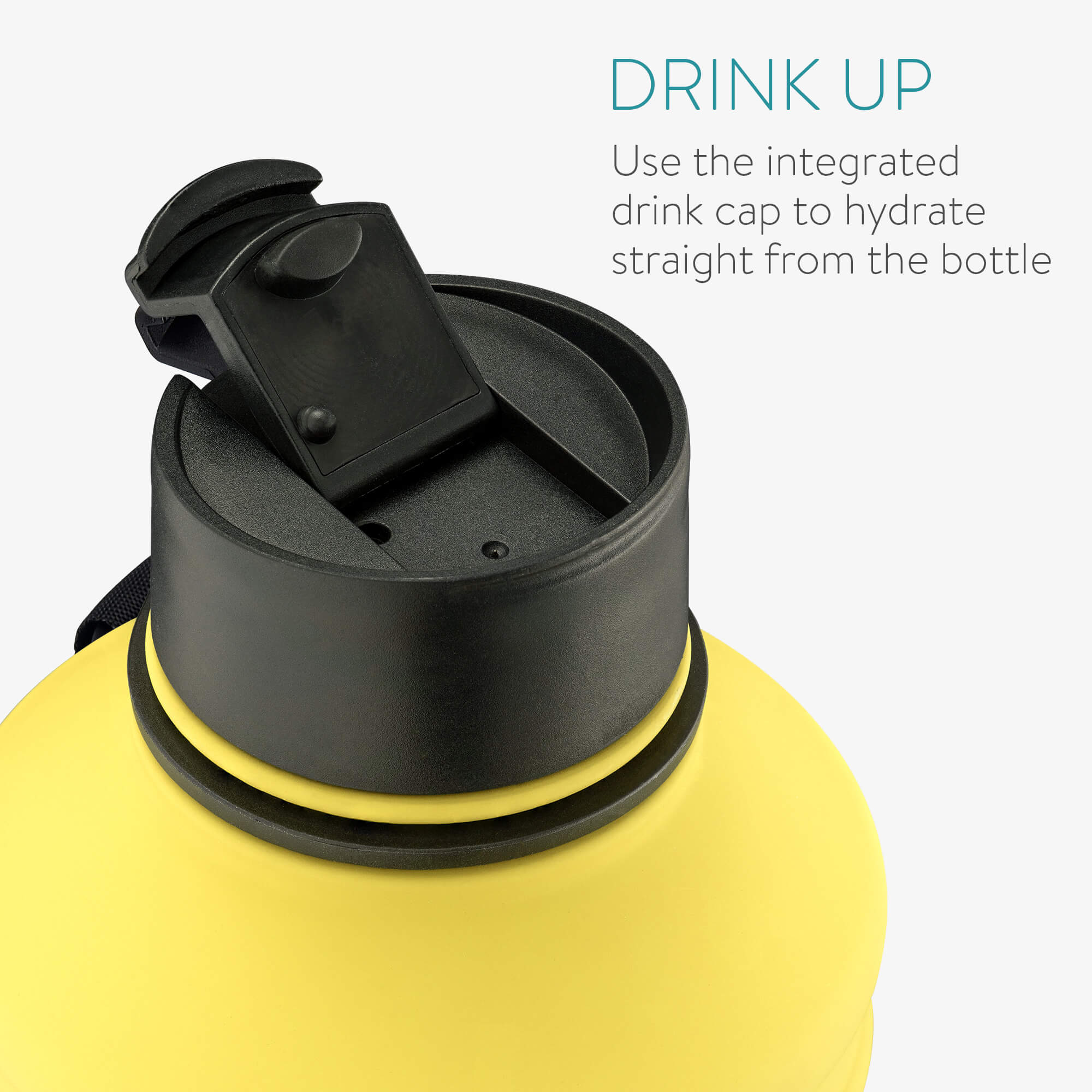 Navaris Μπουκάλι Νερού από Ανοξείδωτο Ατσάλι - BPA Free - 2.2 L - Yellow / Orange - 53701.29