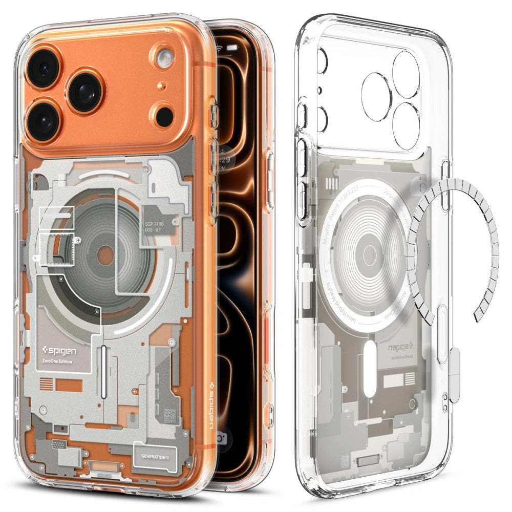Spigen iPhone 17 Pro Max - Ultra Hybrid Mag - Σκληρή Θήκη με Πλαίσιο Σιλικόνης Και MagSafe - Zero One Natural Titanium