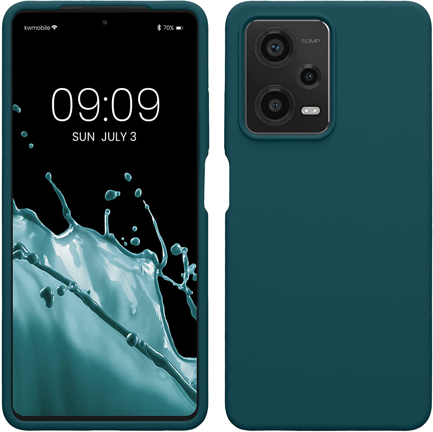KW Xiaomi Redmi Note 12 Pro Θήκη Σιλικόνης Rubberized TPU - Teal Matte - 60690.57