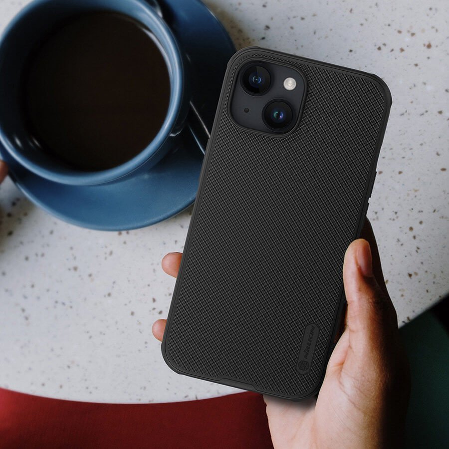 Nillkin iPhone 15 Pro Super Frosted Shield Pro Σκληρή Θήκη με Πλαίσιο Σιλικόνης - Black