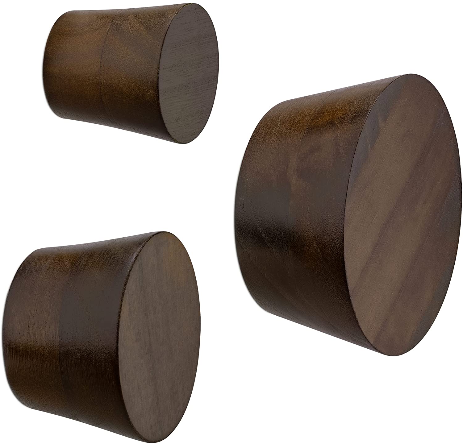 Navaris Σετ με 3 Ξύλινες Κρεμάστρες Τοίχου - Brown - 55778.01