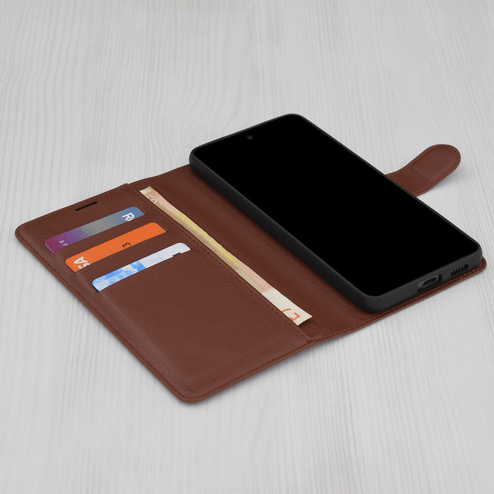 Techsuit Samsung Galaxy S25 Edge - Leather Folio - Θήκη Πορτοφόλι από Δερματίνη με Stand - Brown
