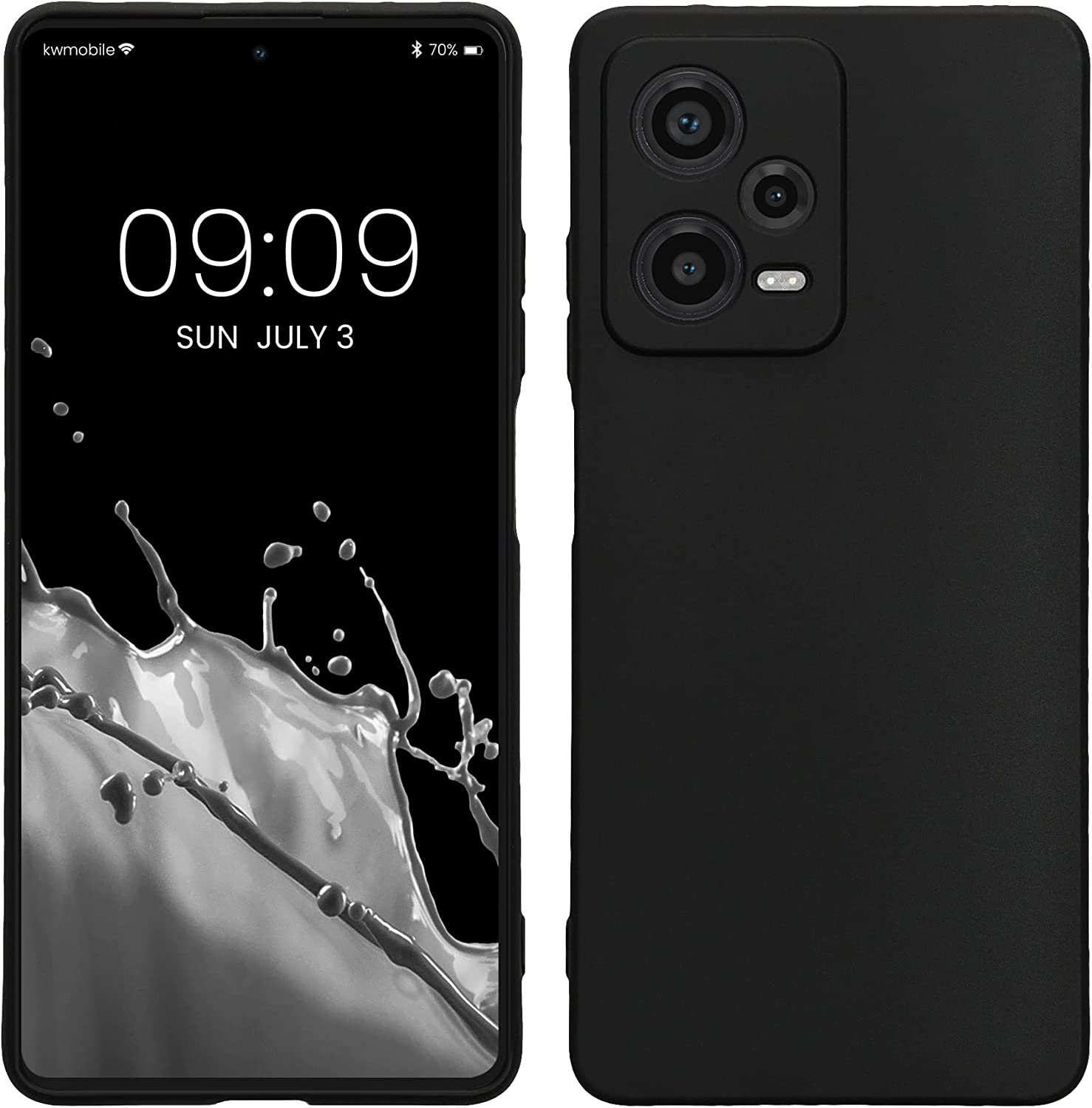 KW Xiaomi Redmi Note 12 Pro Θήκη Σιλικόνης TPU - Matte Black - 60685.47