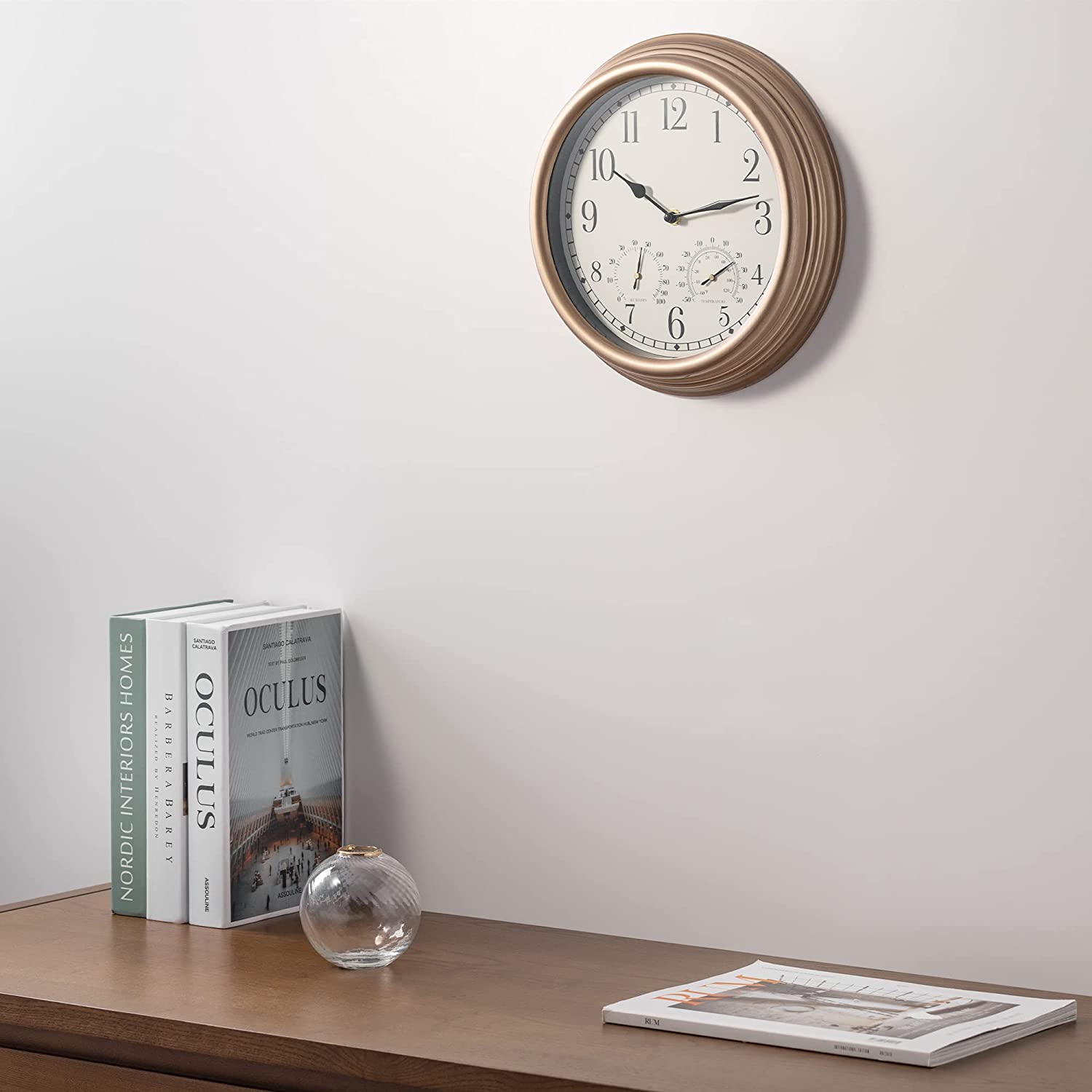 Navaris Ρολόι Tοίχου Εξωτερικού Χώρου - 30,5 cm - Copper - 54647.01