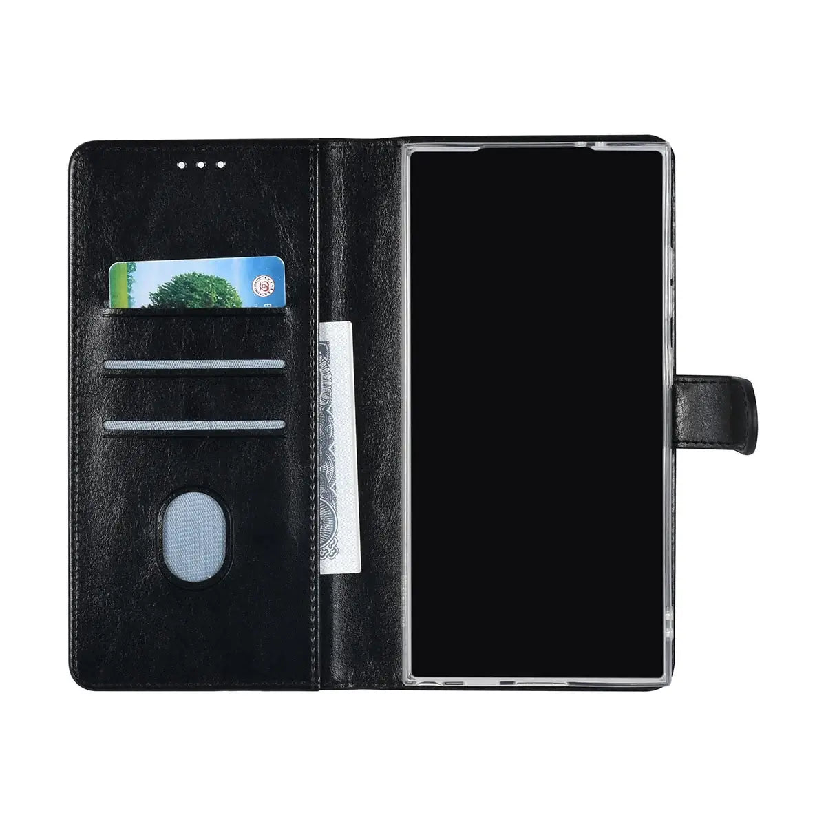 Tuniq Samsung Galaxy S24 Ultra - Θήκη Πορτοφόλι Stand από Δερματίνη - Μαύρη