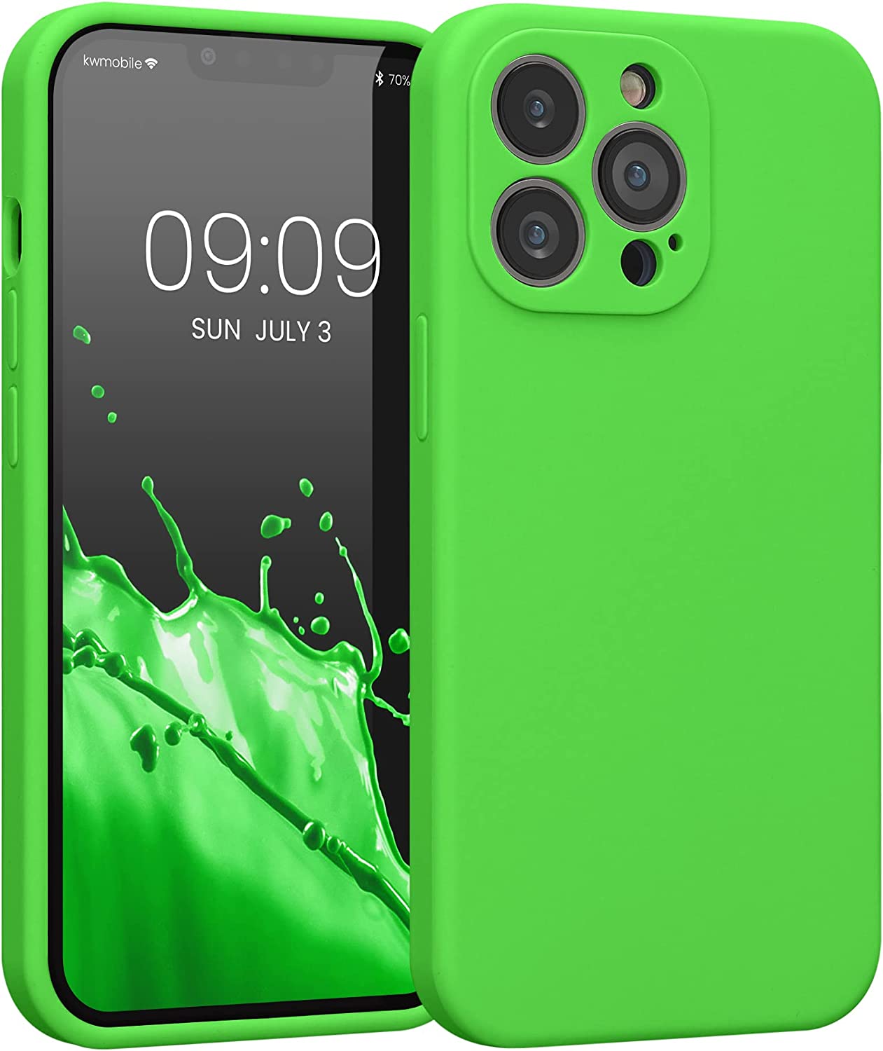 KW iPhone 13 Pro Θήκη Σιλικόνης Rubberized TPU - Lime Green - 59360.159
