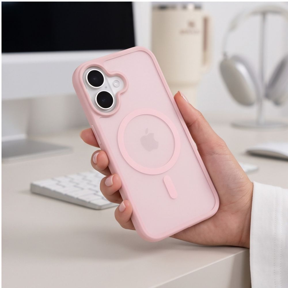 Tech-Protect iPhone 17 - Σκληρή Θήκη με Πλαίσιο Σιλικόνης και MagSafe - BasicMag - Matte Pink