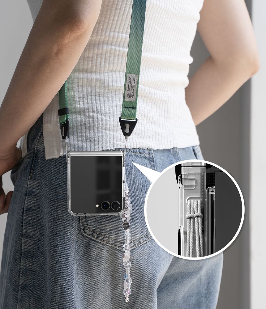 Ringke Samsung Galaxy Z Flip8 - Σκληρή Θήκη με Πλαίσιο Σιλικόνης - Fusion Flap - Clear