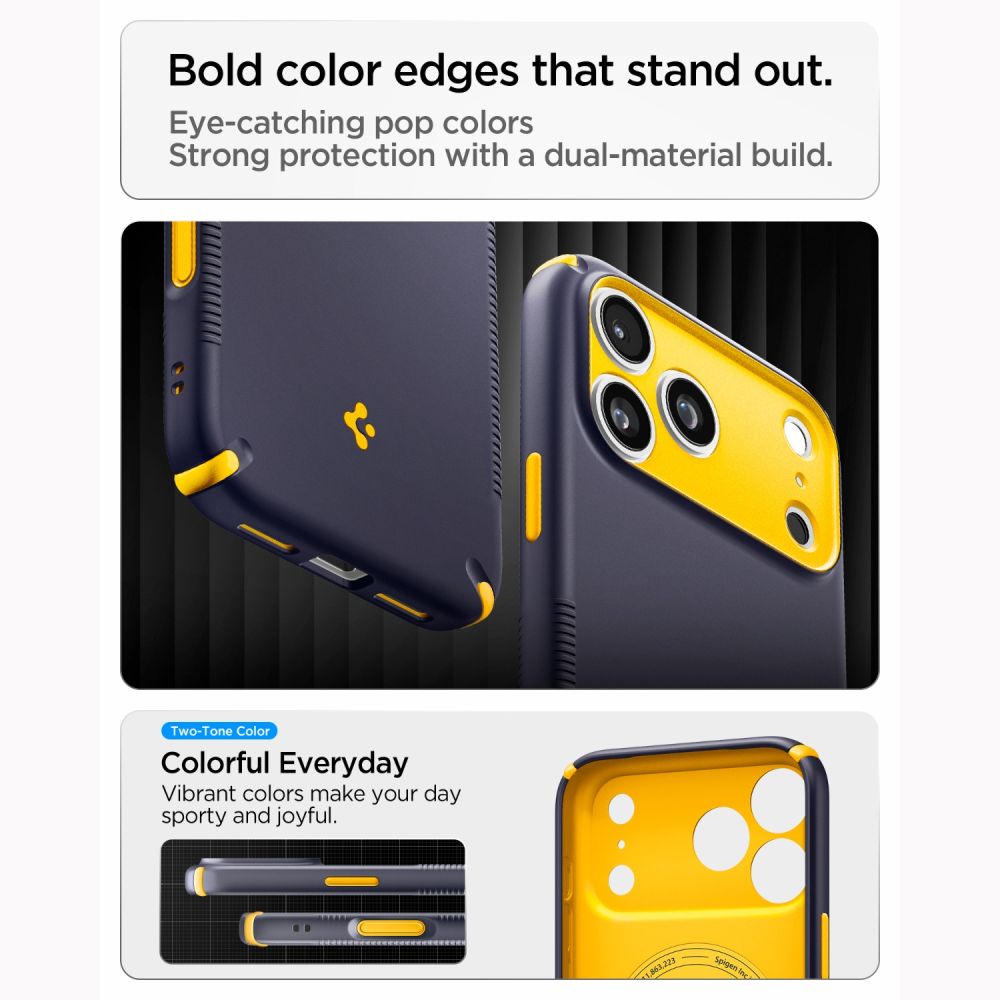 Spigen iPhone 18 Pro / iPhone 17 Pro - Σκληρή Θήκη με Πλαίσιο Σιλικόνης και MagSafe - Nano Pop Hybrid Mag - Blueberry Nany