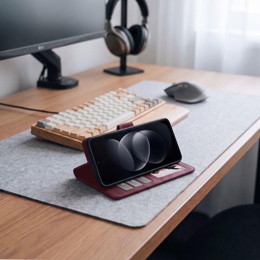 Tech-Protect Xiaomi Redmi Note 17 Pro Max 5G - Θήκη Πορτοφόλι Stand από Δερματίνη - Wallet - Mulberry