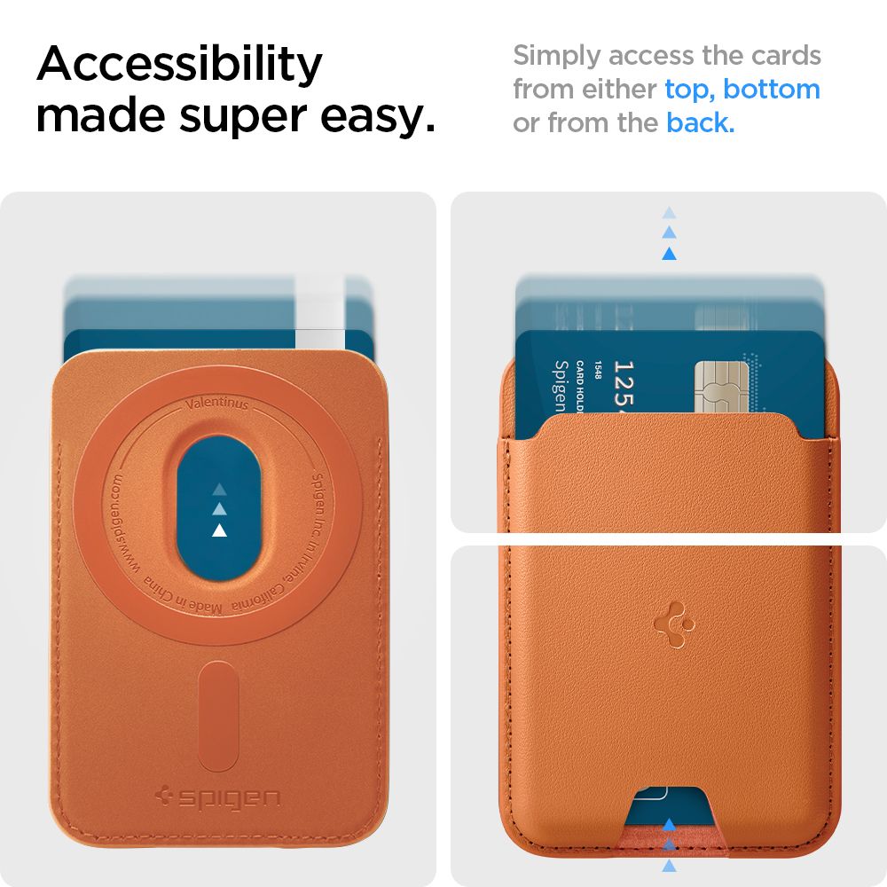 Spigen Universal Θήκη για Κάρτες - Valentinus MagSafe Card Holder - Metallic Orange