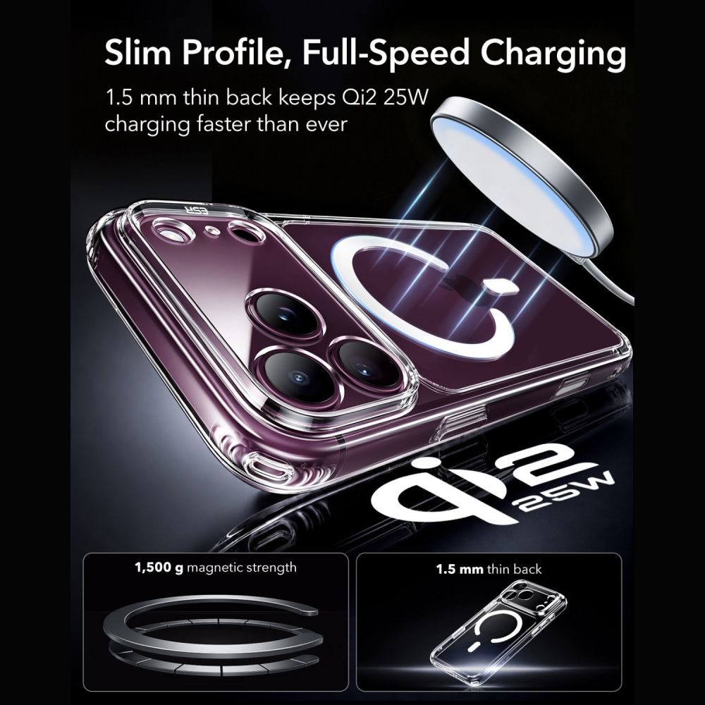 ESR iPhone 18 Pro / iPhone 17 Pro - Σετ με Θήκη Classic Hybrid MagSafe και Αντιχαρακτικό Γυαλί Οθόνης - Clear