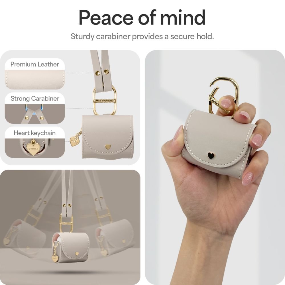 Spigen AirPods 4 Θήκη από Συνθετικό Δέρμα - Cyrill Mini Bag - Dark Beige