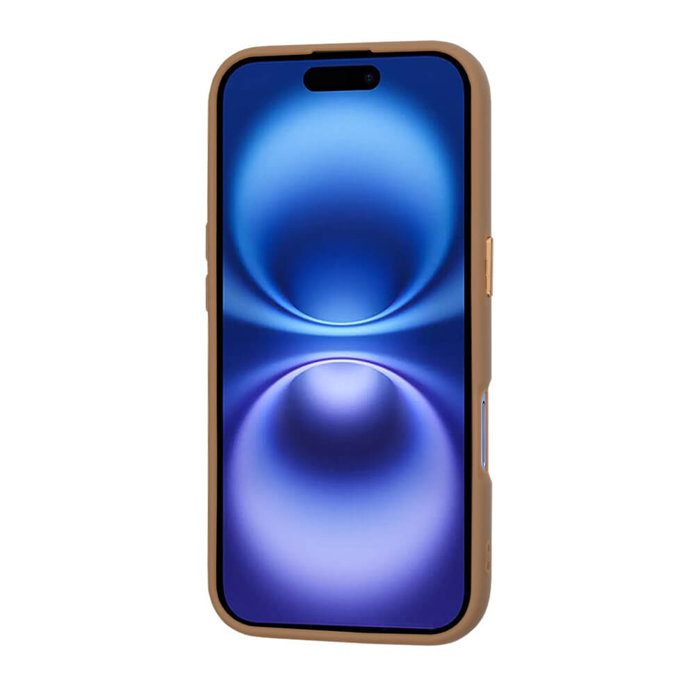 Techsuit iPhone 16 - HaloFrost Series MagSafe - Σκληρή Θήκη με Πλαίσιο Σιλικόνης - Sandstone Brown