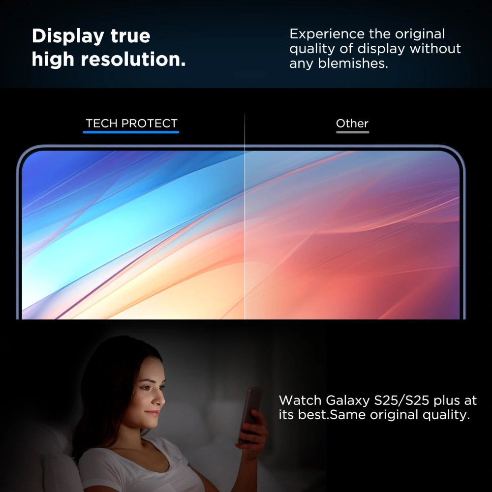 Tech - Protect Samsung Galaxy S25 Plus - Quick Set+ - Σετ με 2 Αντιχαρακτικά Γυαλιά Οθόνης και Οδηγό Τοποθέτησης - Διάφανα