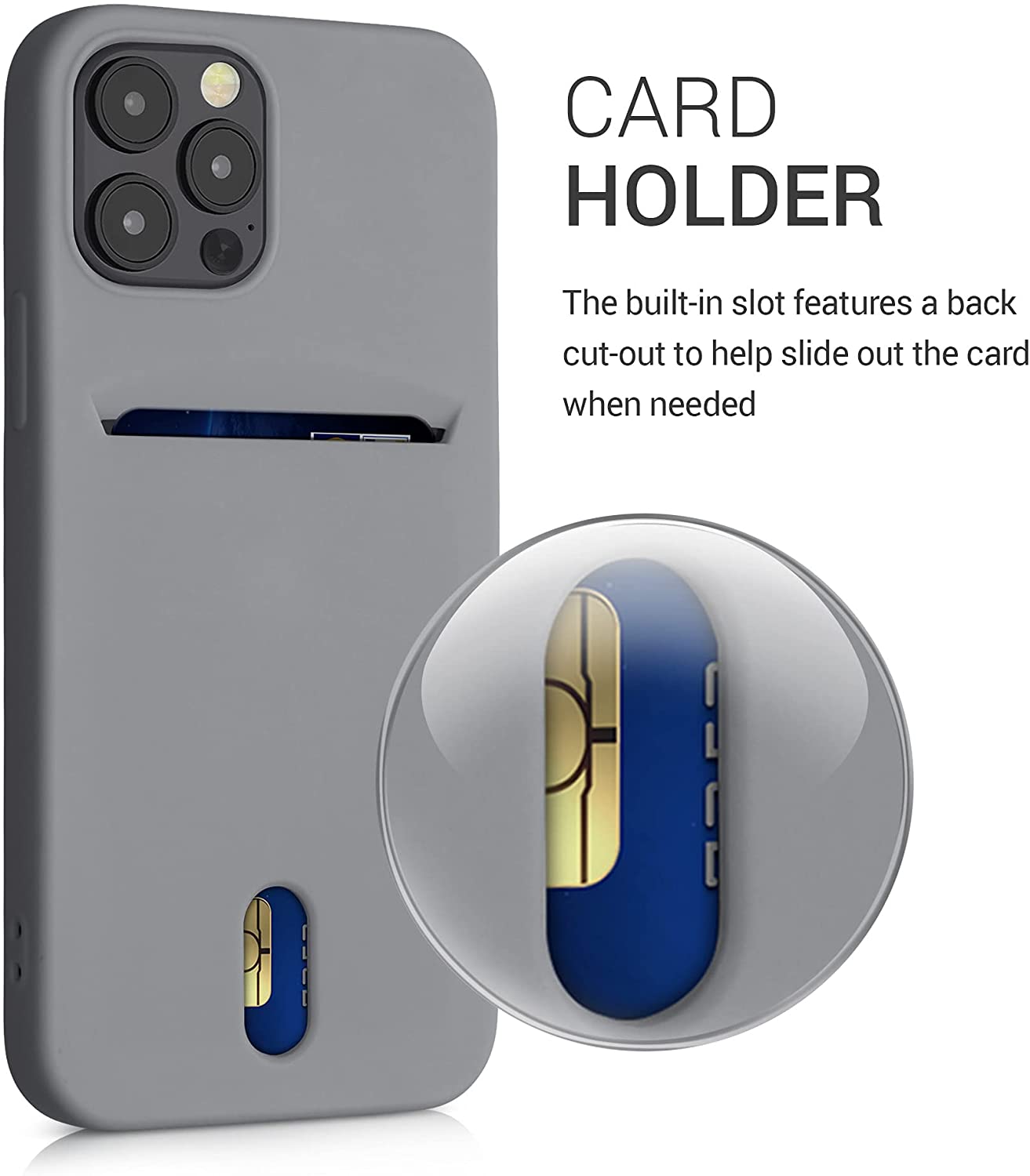 KW iPhone 12 / 12 Pro Θήκη Σιλικόνης TPU - Titanium Grey - 54513.155